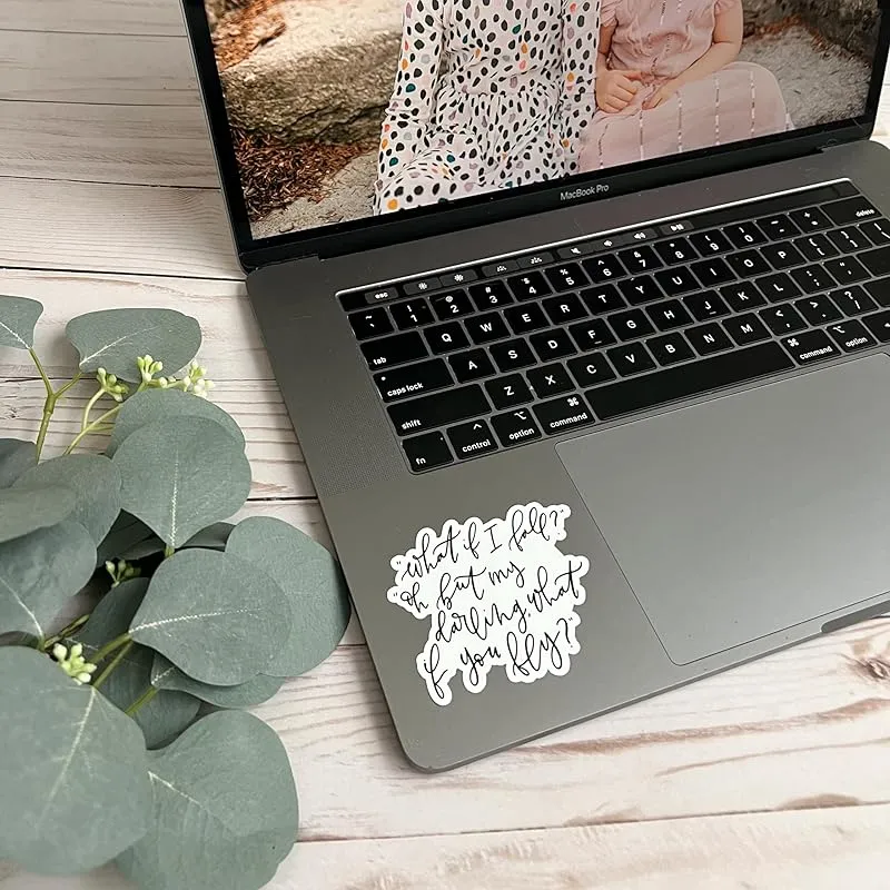 sticker | Inspirational quote stickers | Encouraging, motivational, waterproof, vinyl decals | Peter Pan what if you fly sticker for a laptop, hydro flask, water bottle etc