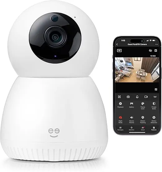 Scope indoor 1080p HD Smart Auto-Tracking Security Camera, White, Motion Only
