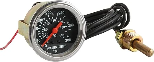 DB Electrical SSW0003 Water Temperature Gauge - Lighted Universal Compatible with/Replacement for Tractor, Auto, Truck, Ford Chevy
