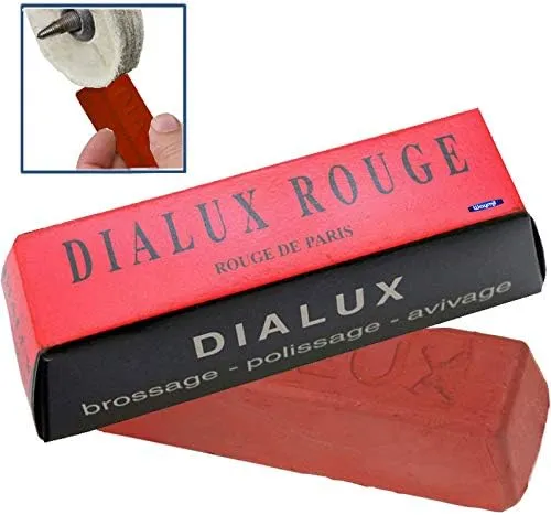 One Bar of Red Dialux ( Rouge ) Jewelers Polishing Compound Rouge - Paste