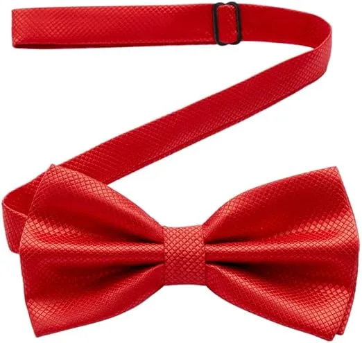 MAGE MALE Men’s Classic Solid Pre-tied Bow Tie for Wedding,Formal Tuxedo Adjustable Neck Bowtie