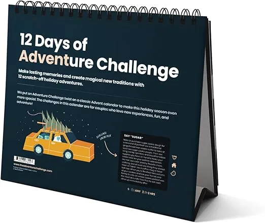 The Adventure Challenge Couples Advent(ure) Calendar 2023, 12 Scratch-Off Holiday Season Adventures for Couples, Christmas Advent Calendar 2023, Perfect Holiday Gift