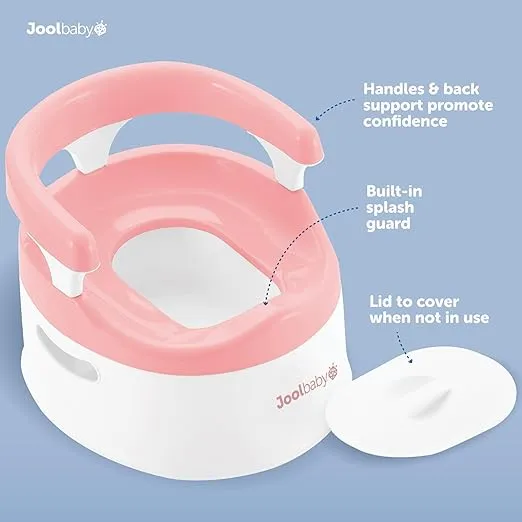 Jool Baby Potty Chair for Toddler Toilet Training - Splash Guard & Back Support (Pink)