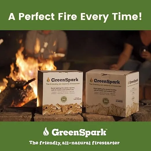 Friendly Fire Starter, 70 Count, 100% All-Natural, 8-10 Min. Burn, Fireplace, Campfire, Fire Pit, Grill, BBQ Smoker, Wood & Pellet Stove, Indoor & Outdoor, All-Weather, Super Fast Lighting