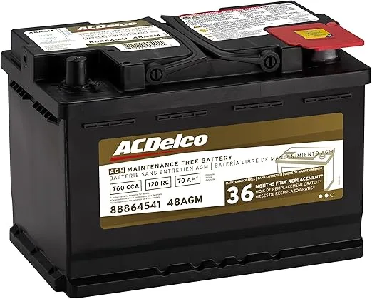 ACDelco Gold 48AGM (88864541) 36 Month Warranty AGM BCI Group 48 Battery