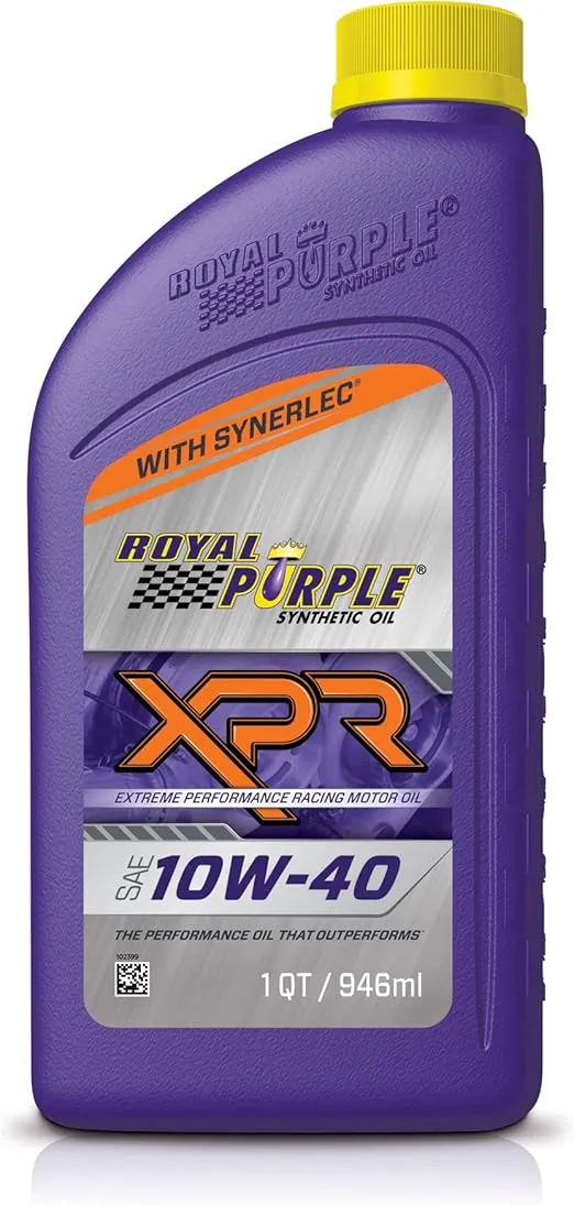 Royal Purple 01041 XPR 10W-40 Ultra-Light Extreme Performance Synthetic Racing Motor Oil - 1 Quart Bottle