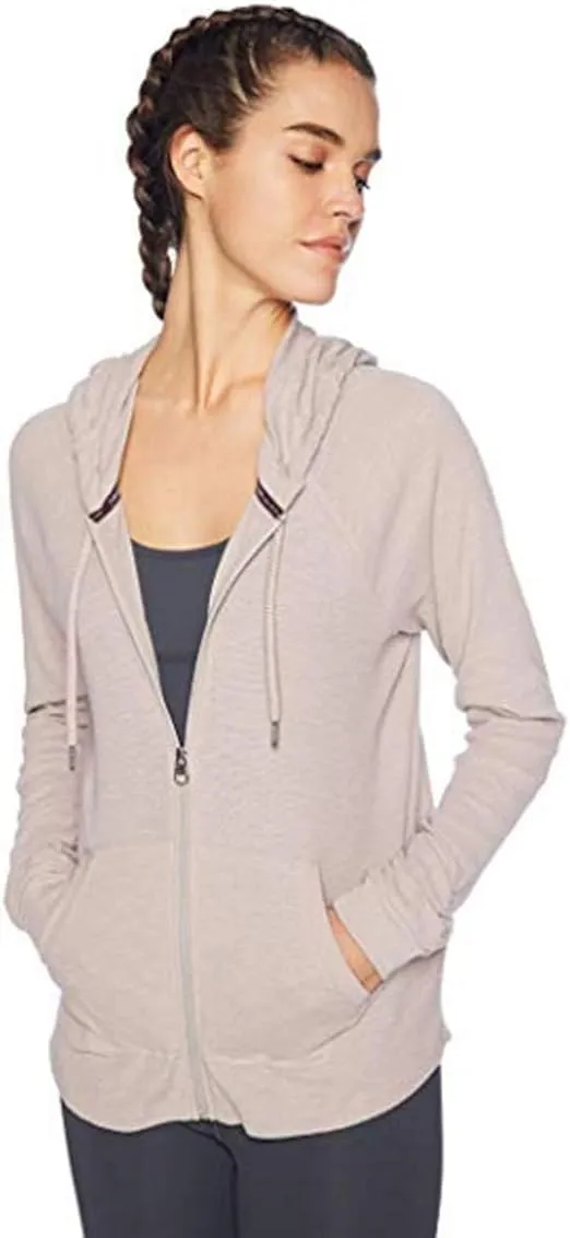 Calvin Klein Women's Tall Plus Size Ruched Long Sleeve Zip Front Hoodie, Even, XX-Large