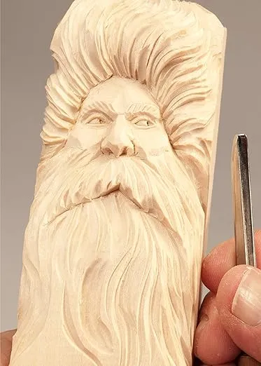 Wood Spirit Study Stick Kit (Learn to Carve Faces with Harold Enlow): Learn to Carve a Wood Spirit Booklet & Wood Spirit Study Stick (Fox Chapel Publishing) Hand-Cast Resin & Step-by-Step Instructions
