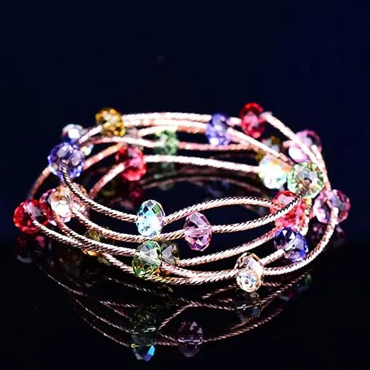 Bingcute Wholesale Briolette Crystal Glass Beads Finding Spacer Beads Faceted #5040 Briollete Rondelle Shape Assorted Colors with Container Box