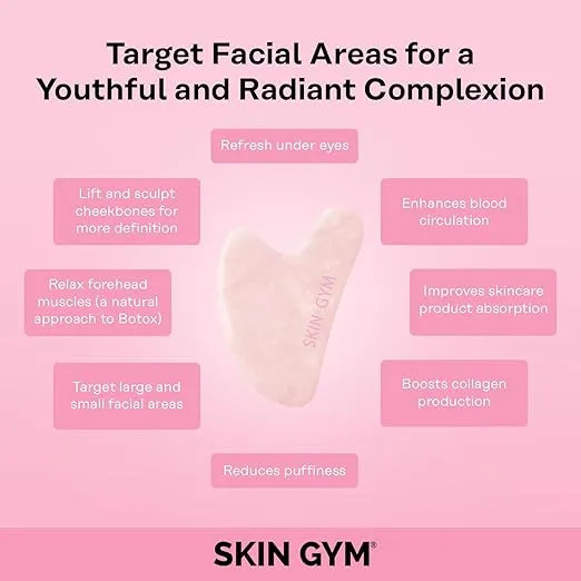SKIN GYM Sculpty Heart Gua Sha Face Sculpting Tool & Face Massage Tool, Anti-Aging Guasha Tool for Face Under Eye Bags, Puffy Eyes and Fine Lines, Face lifting, Face Sculptor & Jawline Sculptor