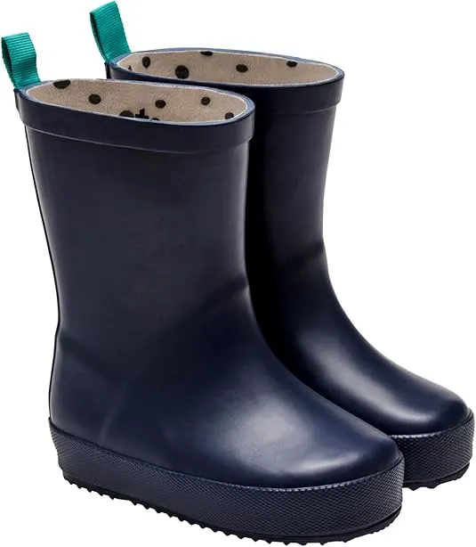 Ten Little Toddler Rain Boots for Boys & Girls, Waterproof, Lightweight, Flexible Rubber Wellies with Traction for Kids
