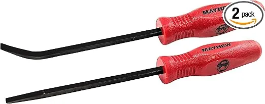 Mayhew Tools 31092 Mini Pry Bar, 2-Piece Set, Red