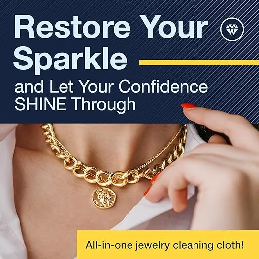 NEW Set of 3 Premium Jewelry Cleaning Cloths - Best Polishing Cloth Solution for Silver Gold & Platinum