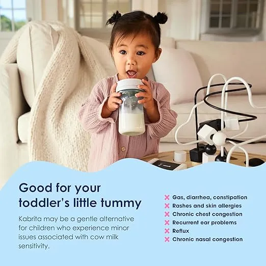 Kabrita Goat Milk Toddler Formula - Easy to Digest Baby Formula 12-24 Months - Contains Vitamin C, D, Iron, DHA, Non-GMO - Gentle on Sensitive Tummies - Formula Supporting Gut Health & Sleep - 14Oz (Pack of 12)