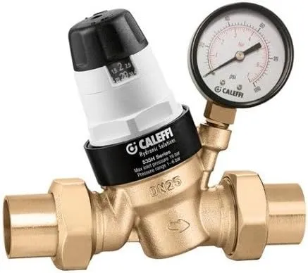 Caleffi 535351HA 535H Series Reducing Valve ASSE 1003, Female 3/4" NPT with Pressure Gauge
