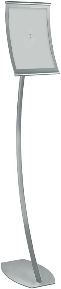 Azar Displays 300886 8.5-Inch W by 11-Inch H Curved Metal Frame Floor Stand, 52-Inch H