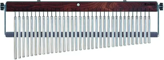 TreeWorks Chimes Full Size Bar Chimes with Dampening Arm and Bag — Made in U.S.A. — Single Row, Tennessee Hardwood (TRE630)