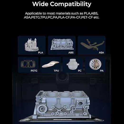 Creality K1C Texture PEI Build Plate Kit, 3D Printer Heat and Wear Resistance Textured PEI Spring Steel Plateform with Wipe Nozzle Design for K1C
