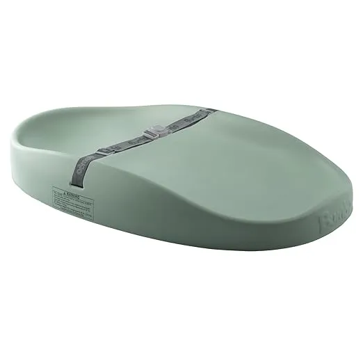 Bumbo Baby Infant Soft Contoured Foam Comfortable Easy to Clean Portable Changing Pad with Restraining Belt for On The Go Diaper Changing, Hemlock