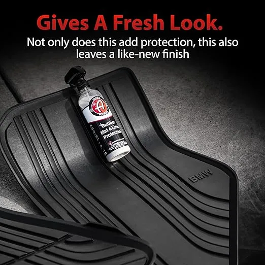 Adam's Polishes Rubber Mat & Liner Protectant (16 fl. oz) - Rubber Floor Mat Protective Spray Car Detailing | Non-Sticky, Non-Greasy, Non-Slip Formula | Restores Mats, Truck Bed Liners, Trunk & More