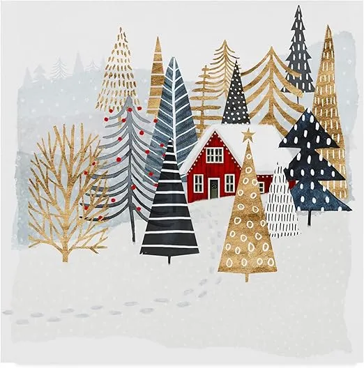 Trademark Fine Art, 18x18 Christmas Chalet I by Victoria Borges