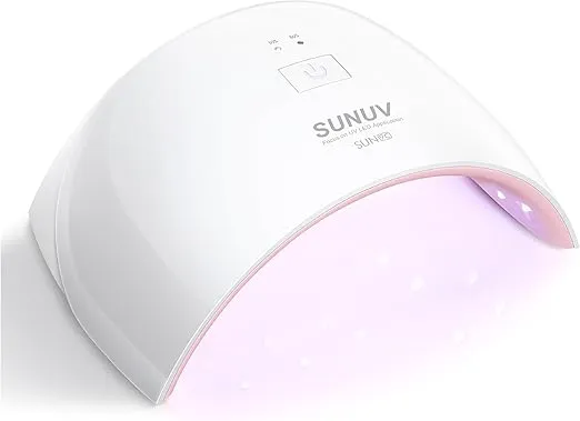 SUNUV UV LED Nail Lamp, Nail Dryer for Gel Nail Polish UV Light for Nails with Sensor 2 Timers SUN9C Pink Gift for Women Girls