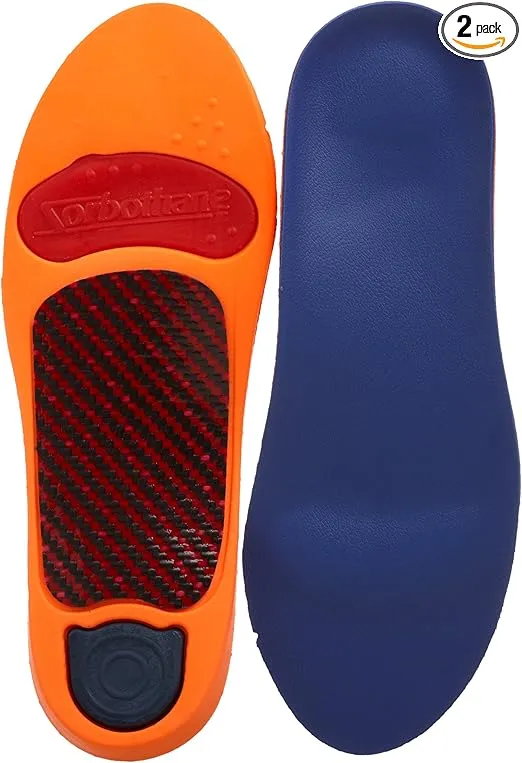 Sorbothane Ultra Graphite Arch Insole,Blue,Women's 12-13 M/Men's 9.5-10.5 M