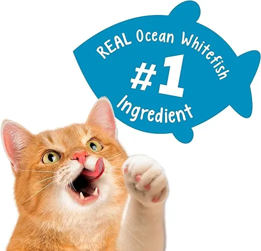 Friskies Made in USA Facilities Cat Treats, Party Mix Seafood Lovers Crunch - (10) 2.1 oz. Pouches