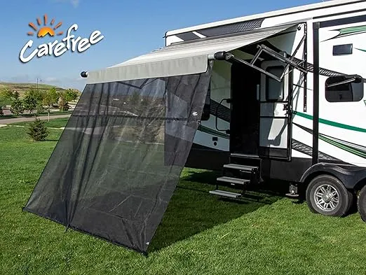CAREFREE 701509ACD Black 15' x 9' Drop RV Awning EZ ZipBlocker