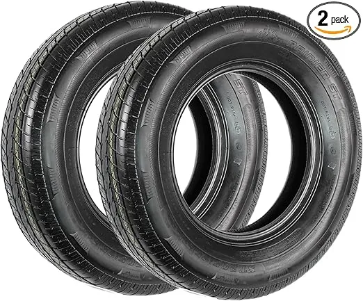 eCustomrim 2-Pack ST205/75R15 Steel Belted Radial Trailer Tire Load Range C 1820# 205/75 R 15 Tire - 6 Year Warranty w/Free Roadside