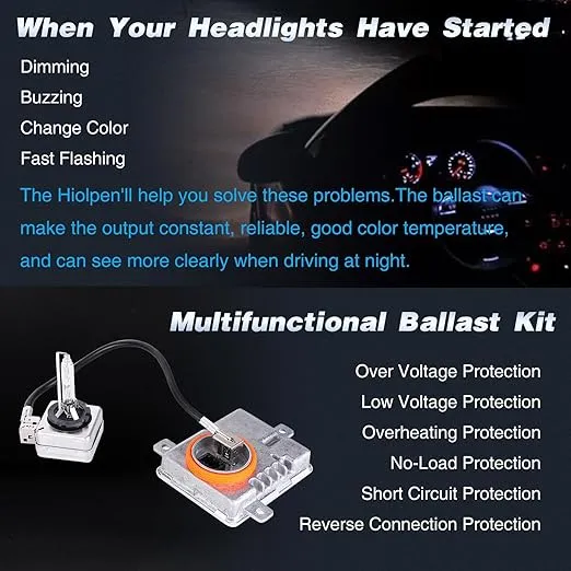 HID Headlight Ballast W/Igniter & D3S Bulb for Chrysler 300 2011-2020 BAM92-143700 68170821AA W003T21971 Xenon Ballast Control Module
