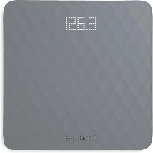 Greater Goods Scale for Body Weight, Accurate Digital Bathroom Scale with Non-Slip Textured Silicone Cover, 400lbs Capacity, Gray