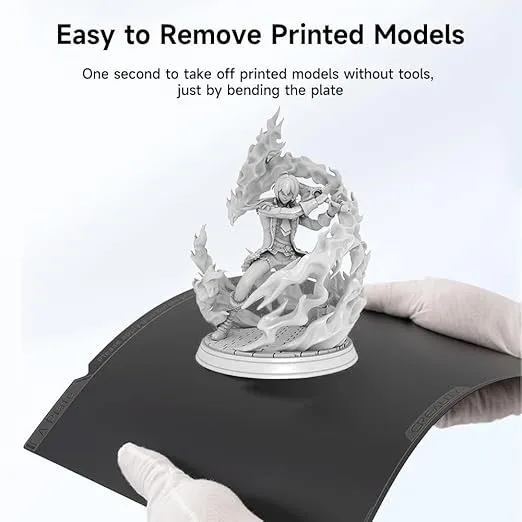 Creality Official K1 Max Build Plate PEI Sheet, 315x310mm Smooth Removable Flexible Spring Surface Excellent Heat Resistance Heated for Ender 3 S1 Plus/K1 Max/Ender 3 V3 Plus(Without Magnetic Base)