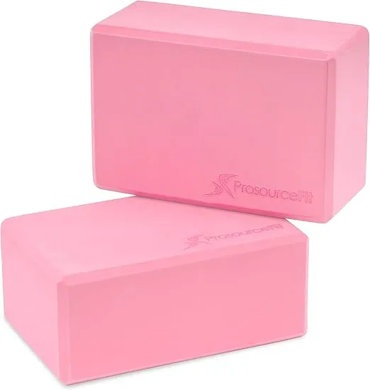 ProsourceFit Foam Yoga Blocks, High Density EVA Yoga Bricks 4”x 6” x 9” (Set of 2)