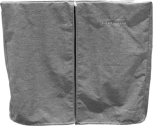 Hiland CHC-PRPC-G Heavy Duty Square Fire Pit Cover, High Density Fabric, Tan, Grey