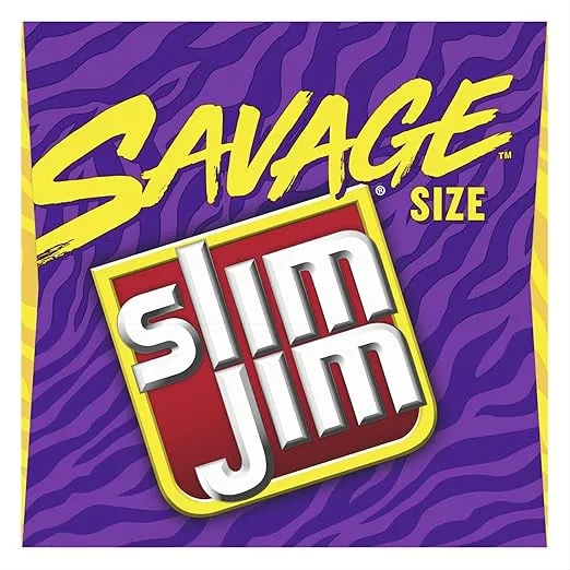 Slim Jim Savage Smoked Meat Sticks, Mild Flavor, 6g Protein Per Serving, Great Stocking Stuffer, 3.0 oz. (12 Count)