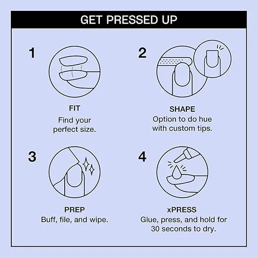 OPI xPRESS/ON Press on Nails | Long Almond Nail Art Press On Nails | With Nail Glue | Long Lasting, Reusable, Non-damaging