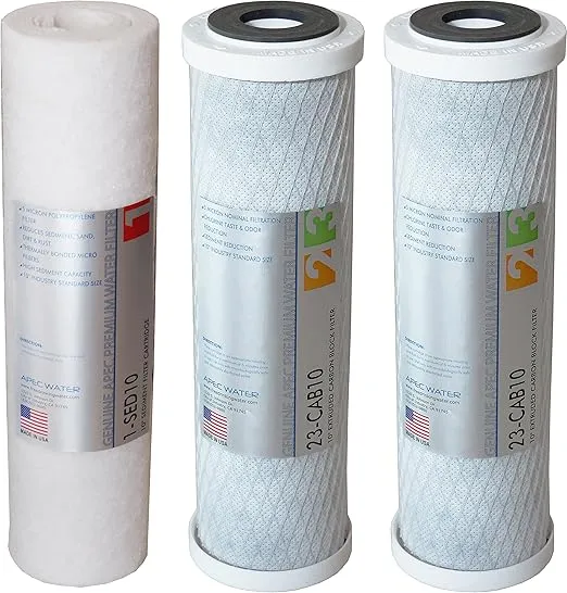 APEC Water Systems ULTIMATE Series US Made Stage 1, 2 & 3 Replacement Filter For Undersink System(FILTER-SET)