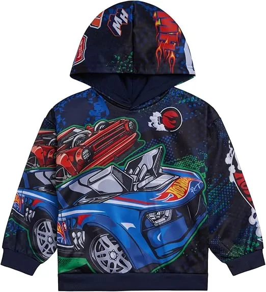 Hot Wheels Fleece Pullover Hoodie Toddler to Big Kid Sizes (2T - 18-20)