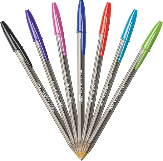 BIC Cristal Xtra Bold Ballpoint Pens, Bold Point (1.6mm) For Vivid And Dramatic Lines, Assorted Colors, 24-Count Pack