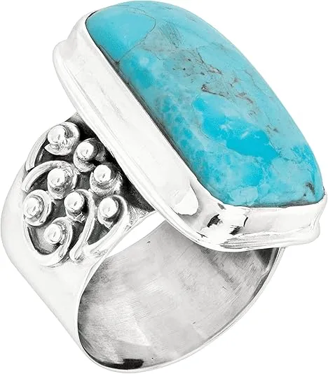 Silpada 'Big Spring' Compressed Mojave Turquoise Statement Ring in Sterling Silver