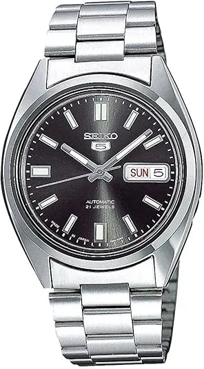 Seiko SNXS79J1 Seiko 5 Automatic Watch, Black, Bracelet Type