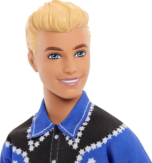 Barbie Fashionistas Ken Doll #226 Wearing a Removable Western Shirt, Pants & Boots, Blonde Fashion Doll, 65th Anniversary Collectible