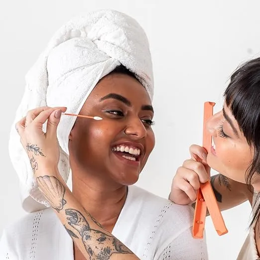 Reusable Cotton Swabs for Gentle and Eco-Friendly Beauty Routines - The Sustainable Alternative to Single-Use Q Tips - Zero Waste and Easy to Clean - Comes with a Convenient Travel Case Holder