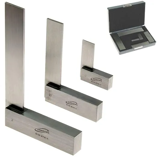 iGaging Machinist Square 90° Right Angle Precision Engineer Set 2" 4" 6", 3 Piece …