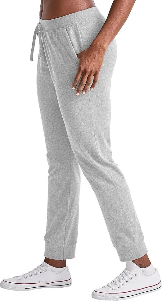 Hanes Women's Originals Cotton Joggers, 100% Cotton Jersey Sweatpants For Women, 29 Inseam