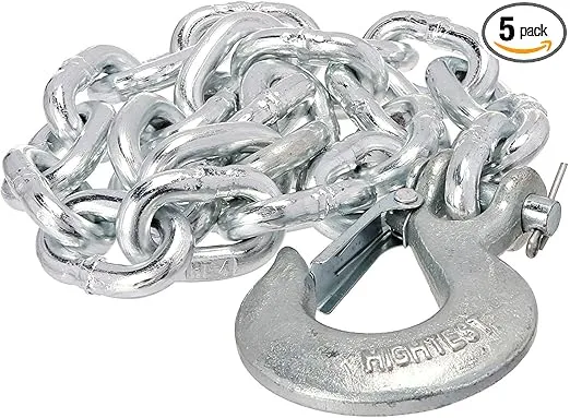 Buyers Products 11275 3/8" x 35" Safety Chain with Clevis Style Slip Hook