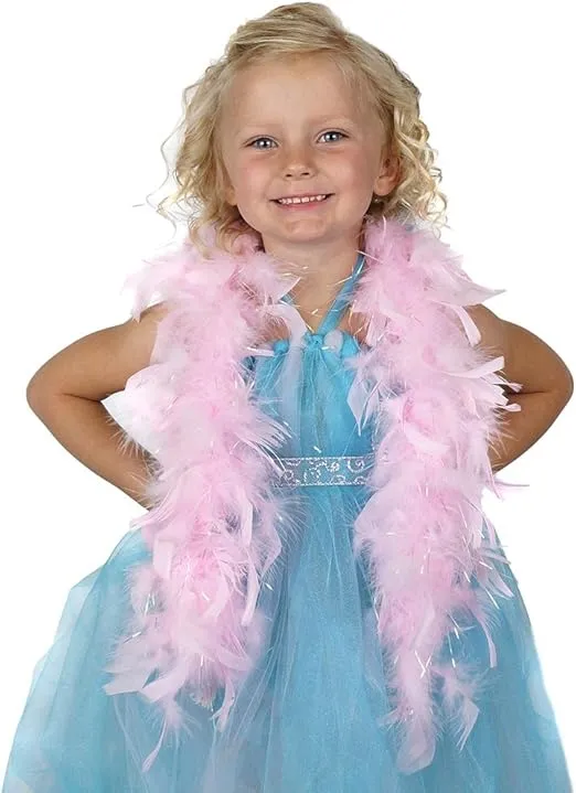 ZUCKER Feather (TM) - Chandelle Boas with Lurex - Candy Pink/Opal Lurex