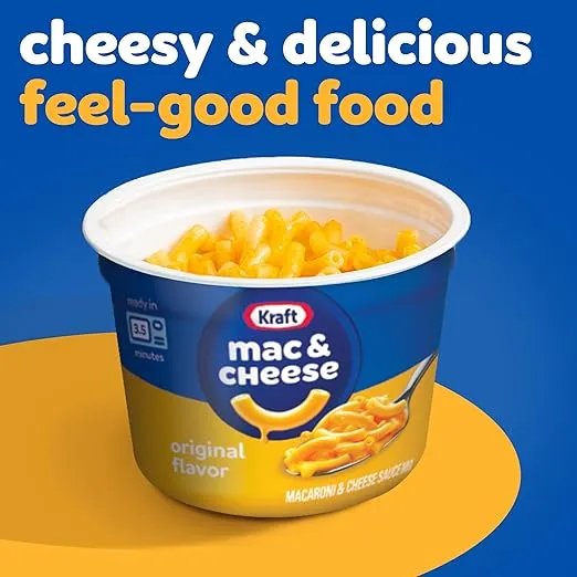 Kraft Original Mac & Cheese Macaroni and Cheese Dinner, 4 ct Pack, 2.05 oz Cups