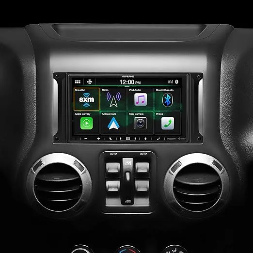 Alpine i407-WRA-JK 7-Inch Restyle Dash System Compatible with Apple CarPlay and Android Auto for Jeep Wrangler 2007-2017